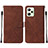 Funda de Cuero Cartera con Soporte Carcasa Y01B para Realme Narzo 50A Prime Marron