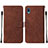 Funda de Cuero Cartera con Soporte Carcasa Y01B para Samsung Galaxy A02 Marron