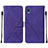 Funda de Cuero Cartera con Soporte Carcasa Y01B para Samsung Galaxy A02 Morado