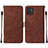 Funda de Cuero Cartera con Soporte Carcasa Y01B para Samsung Galaxy A03 Marron