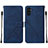 Funda de Cuero Cartera con Soporte Carcasa Y01B para Samsung Galaxy A04s Azul