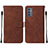 Funda de Cuero Cartera con Soporte Carcasa Y01B para Samsung Galaxy A05s Marron