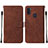 Funda de Cuero Cartera con Soporte Carcasa Y01B para Samsung Galaxy A11 Marron