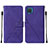 Funda de Cuero Cartera con Soporte Carcasa Y01B para Samsung Galaxy A12 Morado