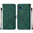 Funda de Cuero Cartera con Soporte Carcasa Y01B para Samsung Galaxy A12 Nacho Verde