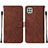 Funda de Cuero Cartera con Soporte Carcasa Y01B para Samsung Galaxy A22 5G Marron