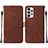 Funda de Cuero Cartera con Soporte Carcasa Y01B para Samsung Galaxy A23 5G Marron