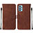 Funda de Cuero Cartera con Soporte Carcasa Y01B para Samsung Galaxy A32 4G Marron