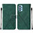 Funda de Cuero Cartera con Soporte Carcasa Y01B para Samsung Galaxy A32 4G Verde