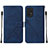 Funda de Cuero Cartera con Soporte Carcasa Y01B para Samsung Galaxy A33 5G Azul