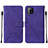 Funda de Cuero Cartera con Soporte Carcasa Y01B para Samsung Galaxy A42 5G Morado