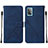 Funda de Cuero Cartera con Soporte Carcasa Y01B para Samsung Galaxy A52 4G Azul