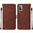 Funda de Cuero Cartera con Soporte Carcasa Y01B para Samsung Galaxy A52 4G Marron