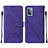 Funda de Cuero Cartera con Soporte Carcasa Y01B para Samsung Galaxy A52 4G Morado