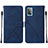 Funda de Cuero Cartera con Soporte Carcasa Y01B para Samsung Galaxy A52 5G Azul