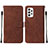 Funda de Cuero Cartera con Soporte Carcasa Y01B para Samsung Galaxy A72 5G Marron