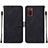 Funda de Cuero Cartera con Soporte Carcasa Y01B para Samsung Galaxy M02s Negro