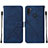 Funda de Cuero Cartera con Soporte Carcasa Y01B para Samsung Galaxy M11 Azul