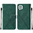 Funda de Cuero Cartera con Soporte Carcasa Y01B para Samsung Galaxy M32 4G Verde