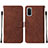 Funda de Cuero Cartera con Soporte Carcasa Y01B para Samsung Galaxy S20 5G Marron