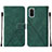 Funda de Cuero Cartera con Soporte Carcasa Y01B para Samsung Galaxy S20 5G Verde