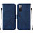 Funda de Cuero Cartera con Soporte Carcasa Y01B para Samsung Galaxy S20 FE 4G Azul