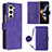 Funda de Cuero Cartera con Soporte Carcasa Y01B para Samsung Galaxy Z Fold5 5G Morado