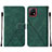 Funda de Cuero Cartera con Soporte Carcasa Y01B para Vivo iQOO U3 5G Verde