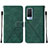 Funda de Cuero Cartera con Soporte Carcasa Y01B para Vivo V21e 5G Verde