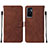 Funda de Cuero Cartera con Soporte Carcasa Y01B para Vivo V23e 5G Marron