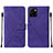 Funda de Cuero Cartera con Soporte Carcasa Y01B para Vivo Y01 Morado