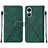 Funda de Cuero Cartera con Soporte Carcasa Y01B para Vivo Y02S Verde