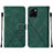 Funda de Cuero Cartera con Soporte Carcasa Y01B para Vivo Y15C Verde