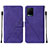 Funda de Cuero Cartera con Soporte Carcasa Y01B para Vivo Y21 Morado