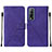 Funda de Cuero Cartera con Soporte Carcasa Y01B para Vivo Y50t Morado