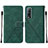 Funda de Cuero Cartera con Soporte Carcasa Y01B para Vivo Y50t Verde