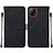 Funda de Cuero Cartera con Soporte Carcasa Y01B para Vivo Y52s t1 5G Negro