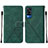 Funda de Cuero Cartera con Soporte Carcasa Y01B para Vivo Y53s 4G Verde