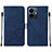 Funda de Cuero Cartera con Soporte Carcasa Y01B para Vivo Y77 5G Azul