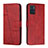 Funda de Cuero Cartera con Soporte Carcasa Y01X para Motorola Moto E22 Rojo