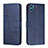 Funda de Cuero Cartera con Soporte Carcasa Y01X para Motorola Moto E32 India Azul