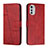 Funda de Cuero Cartera con Soporte Carcasa Y01X para Motorola Moto E32s Rojo