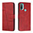 Funda de Cuero Cartera con Soporte Carcasa Y01X para Motorola Moto E40 Rojo