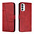 Funda de Cuero Cartera con Soporte Carcasa Y01X para Motorola Moto Edge (2022) 5G Rojo