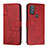 Funda de Cuero Cartera con Soporte Carcasa Y01X para Motorola Moto G Play Gen 2 Rojo