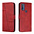 Funda de Cuero Cartera con Soporte Carcasa Y01X para Motorola Moto G Pure Rojo