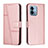 Funda de Cuero Cartera con Soporte Carcasa Y01X para Motorola Moto G Stylus (2023) 4G Oro Rosa