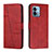 Funda de Cuero Cartera con Soporte Carcasa Y01X para Motorola Moto G Stylus (2023) 4G Rojo