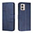 Funda de Cuero Cartera con Soporte Carcasa Y01X para Motorola Moto G53 5G Azul