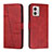 Funda de Cuero Cartera con Soporte Carcasa Y01X para Motorola Moto G53 5G Rojo